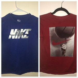 Two Boys Nike Tees size M excellent condition